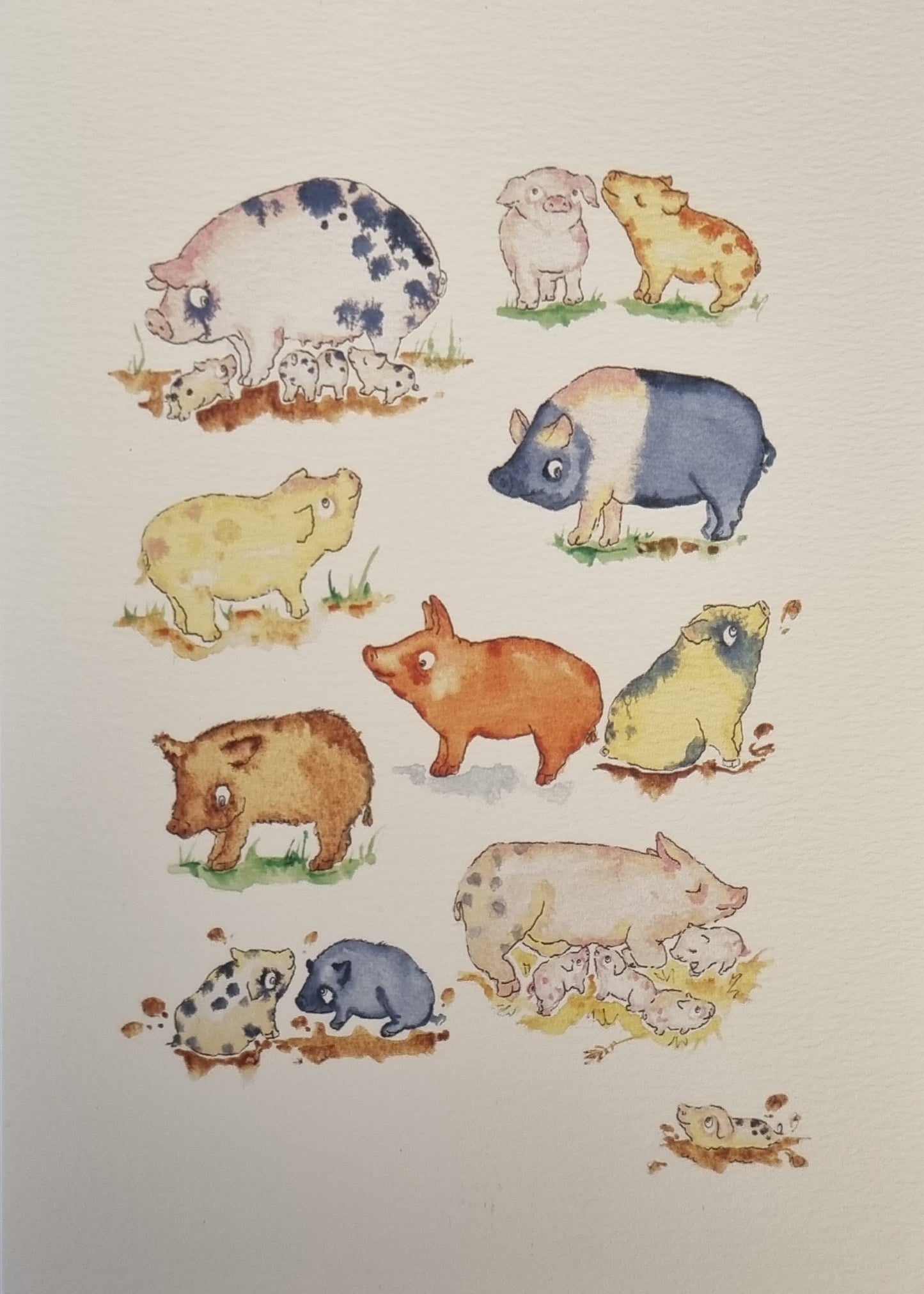 Monkey Boo Cards - Pigs