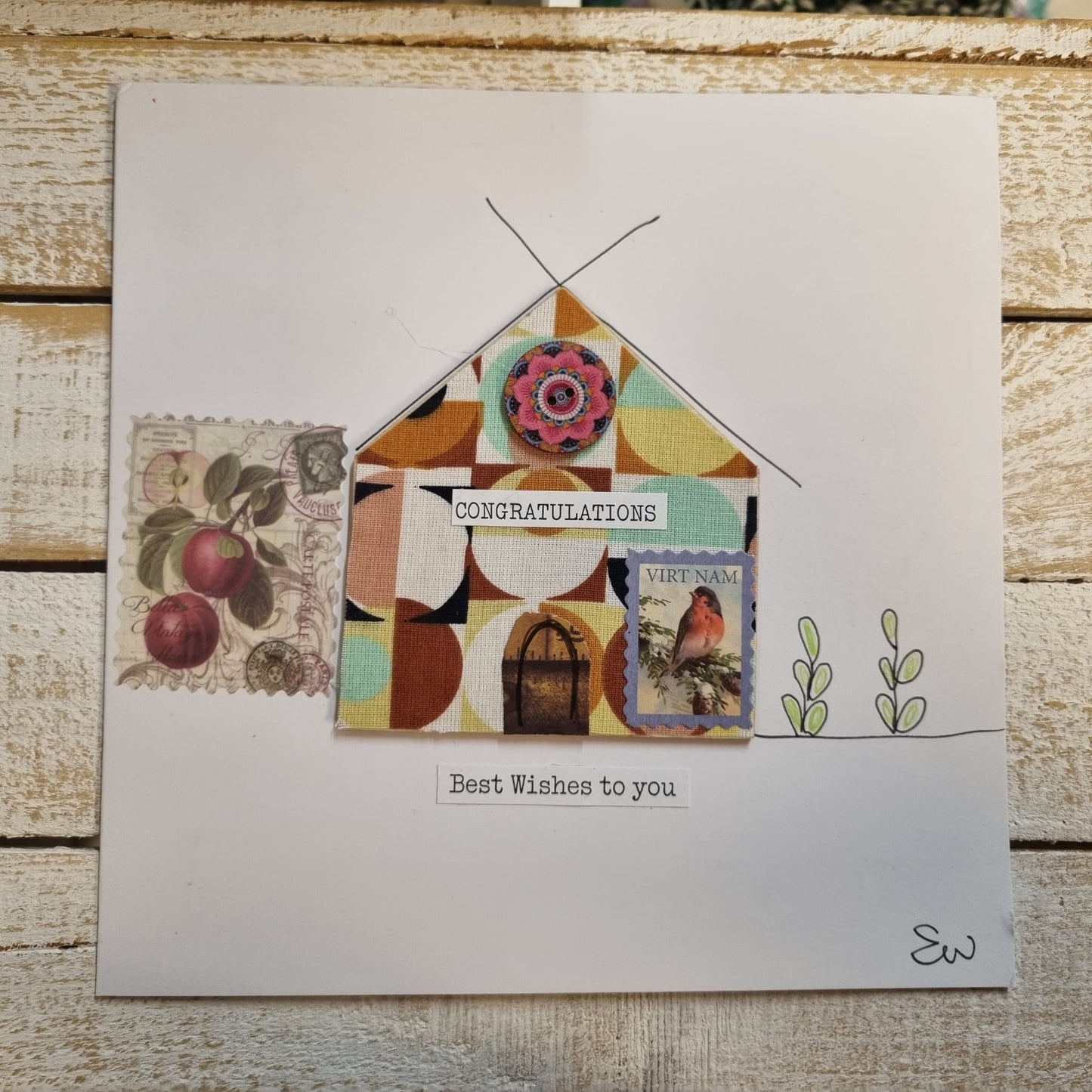 Seaside Canvas Greeting Cards 'Congratulations'