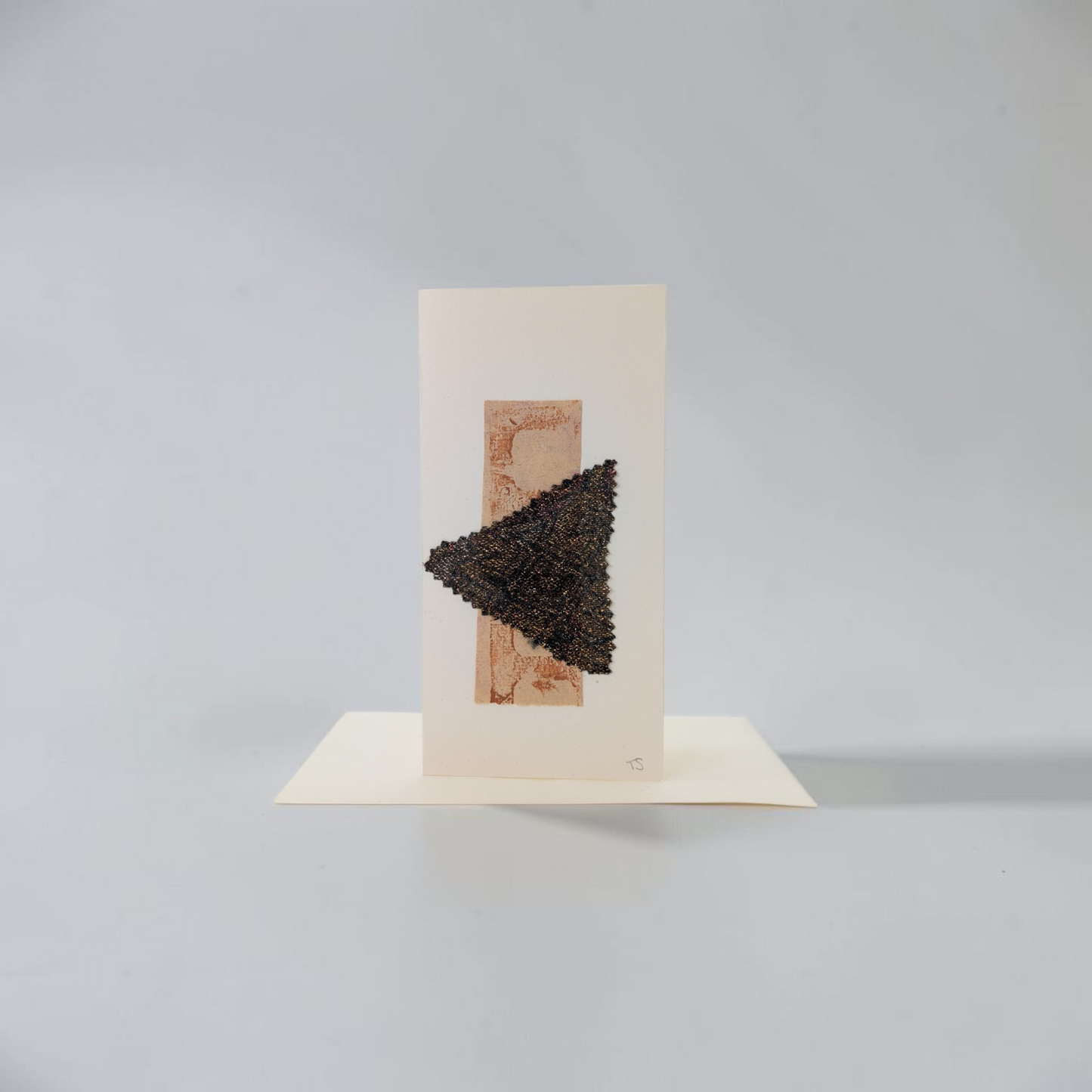 "Resting Wren" Original Mixed Media Greeting Card | Trish Spence