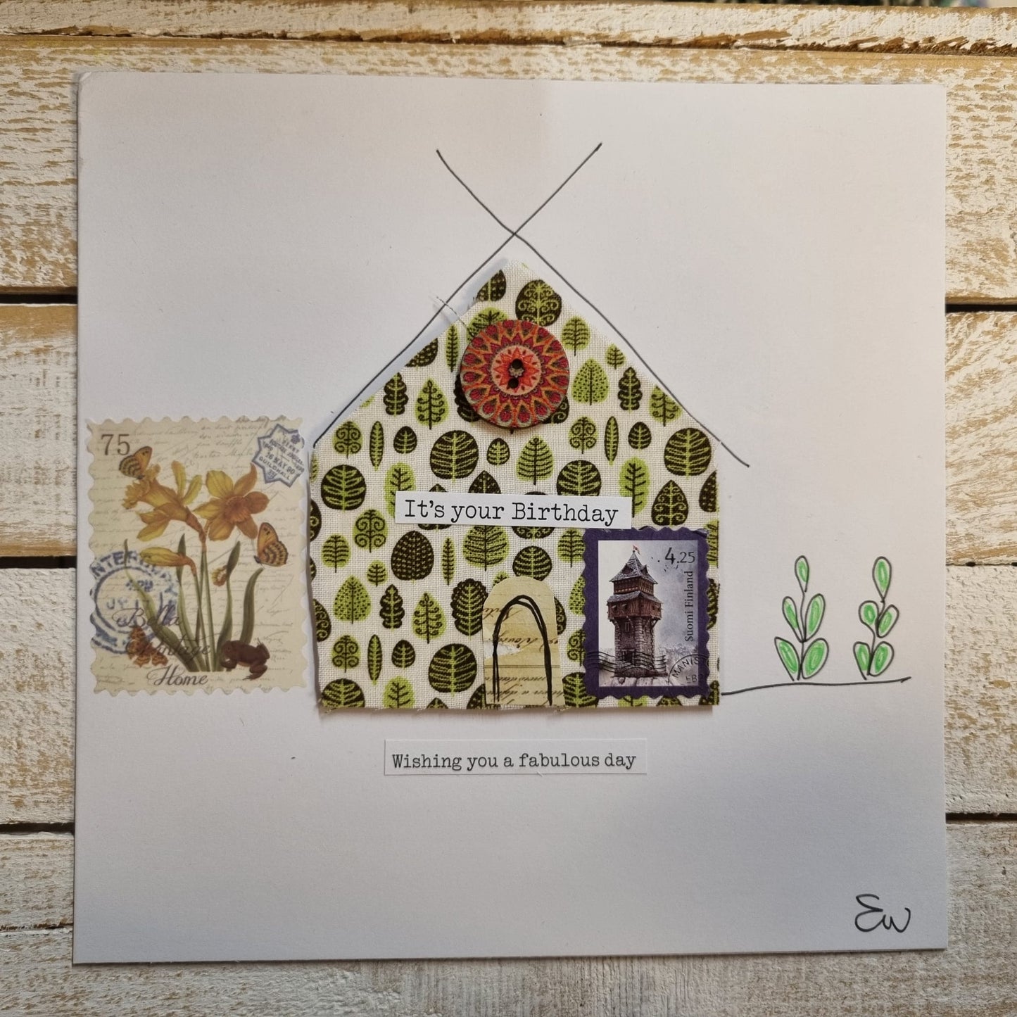 Seaside Canvas Greeting Cards 'It's Your Birthday'