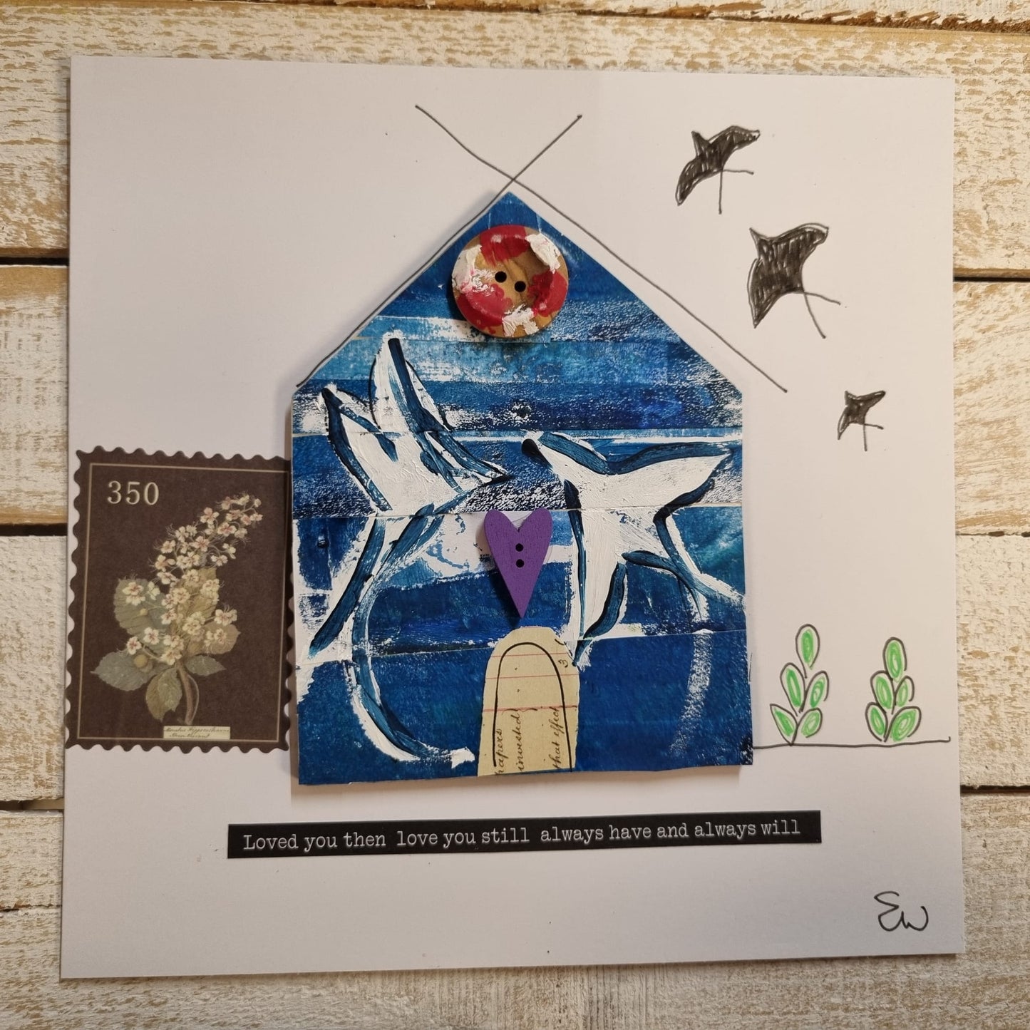 Seaside Canvas Greeting Cards 'Love you always'