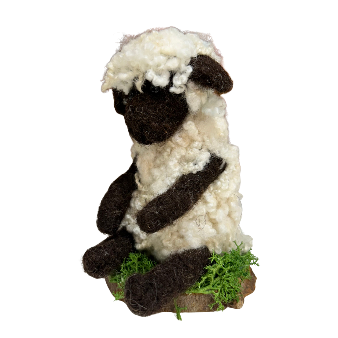 Felted Ornament - Sitting Sheep