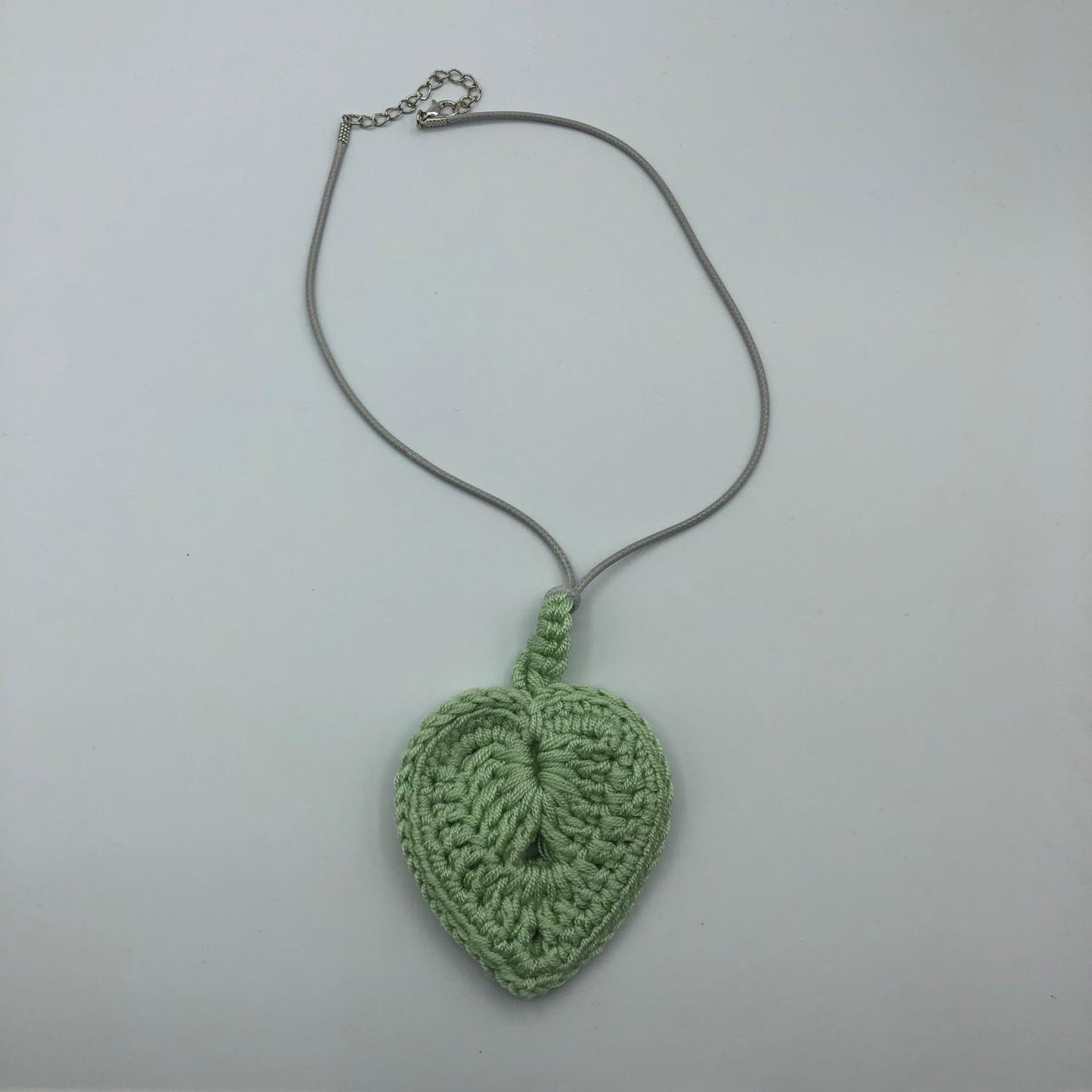Crochet heart necklace