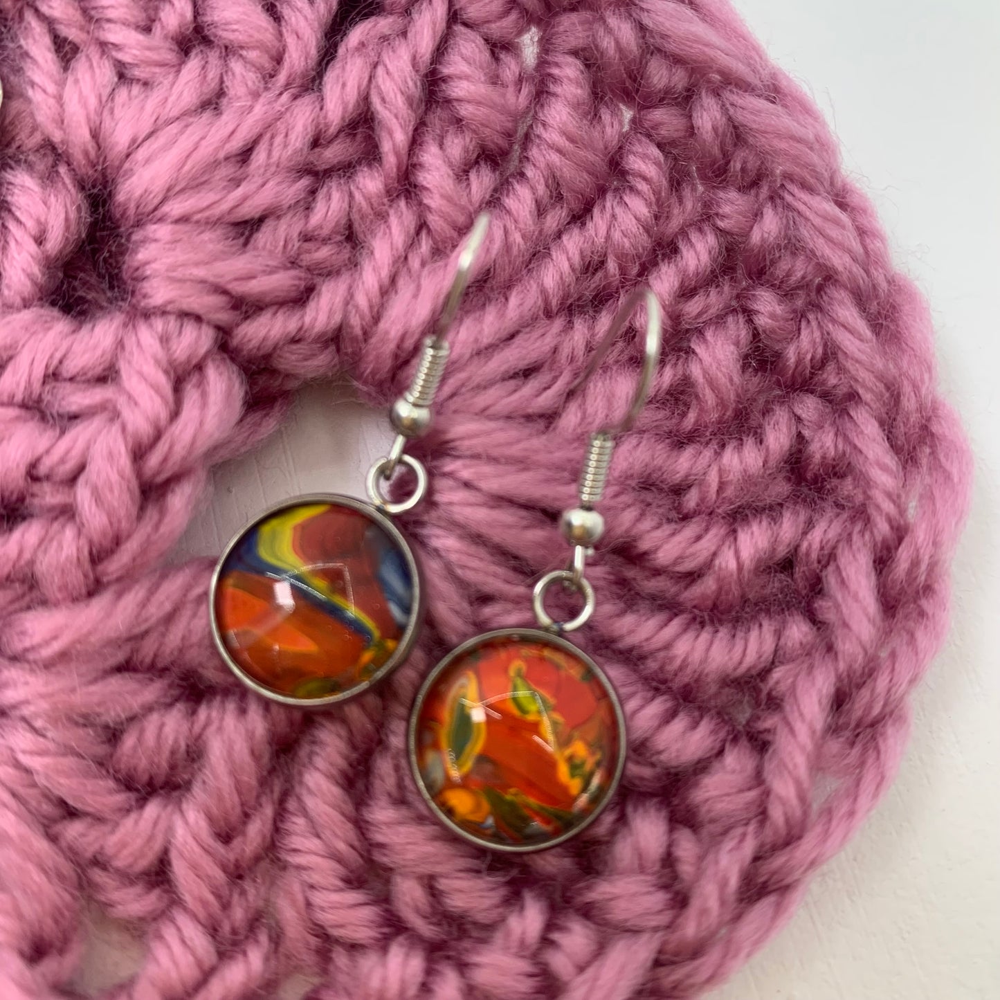 Abstract Circle Earrings