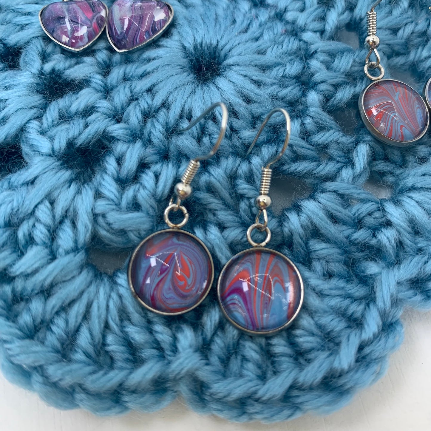 Abstract Circle Earrings