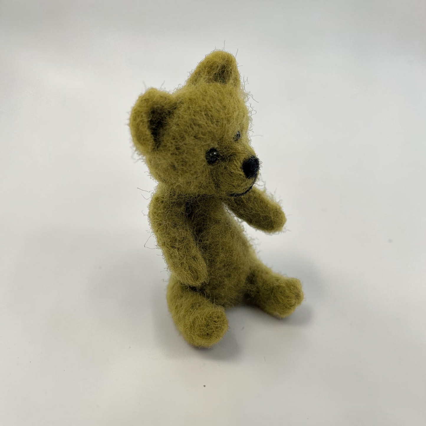 Needle Felted Green Teddy Bear Ornament | Lin Dean