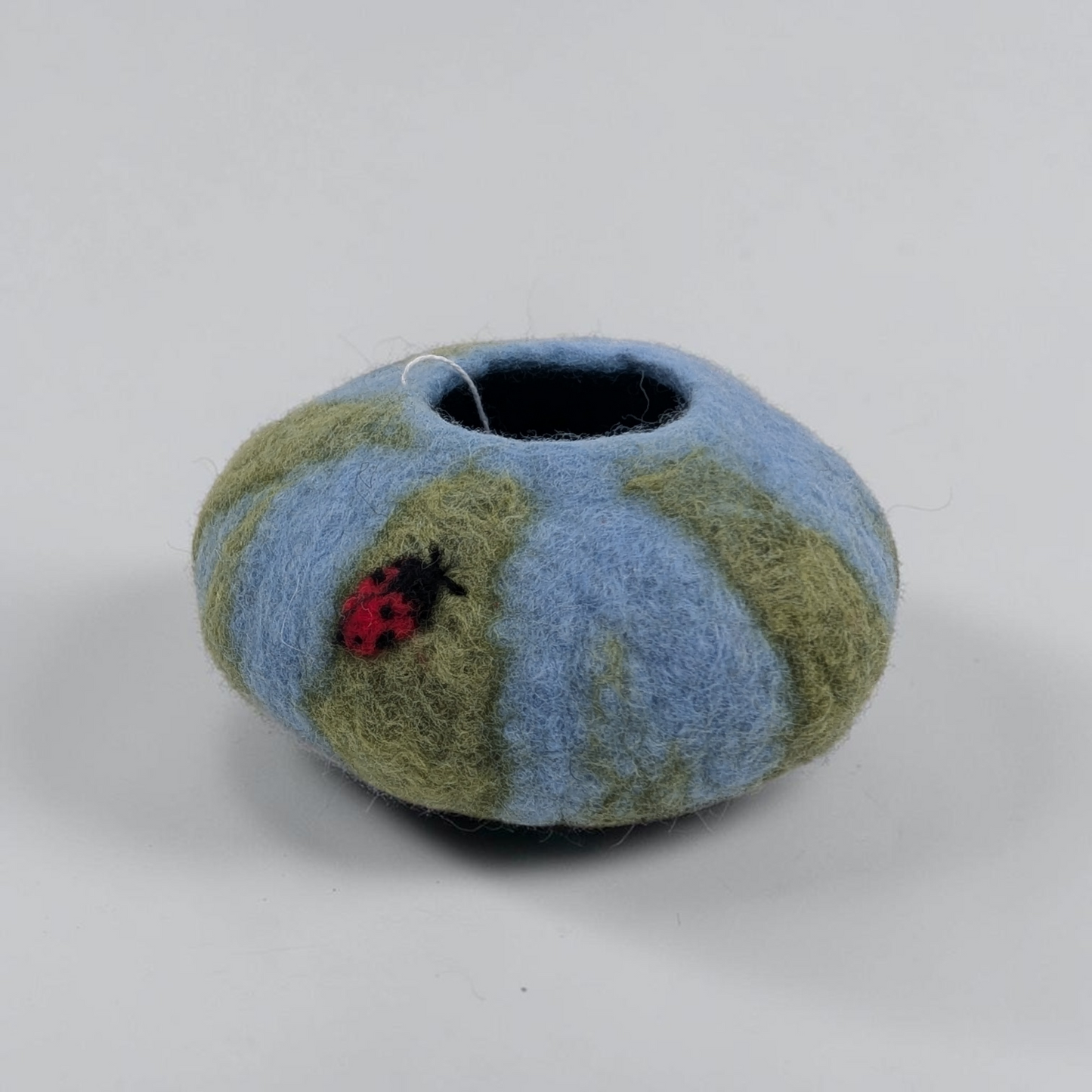 Needle Felted Ladybird Decorative Pebble Bowl | Lin Dean