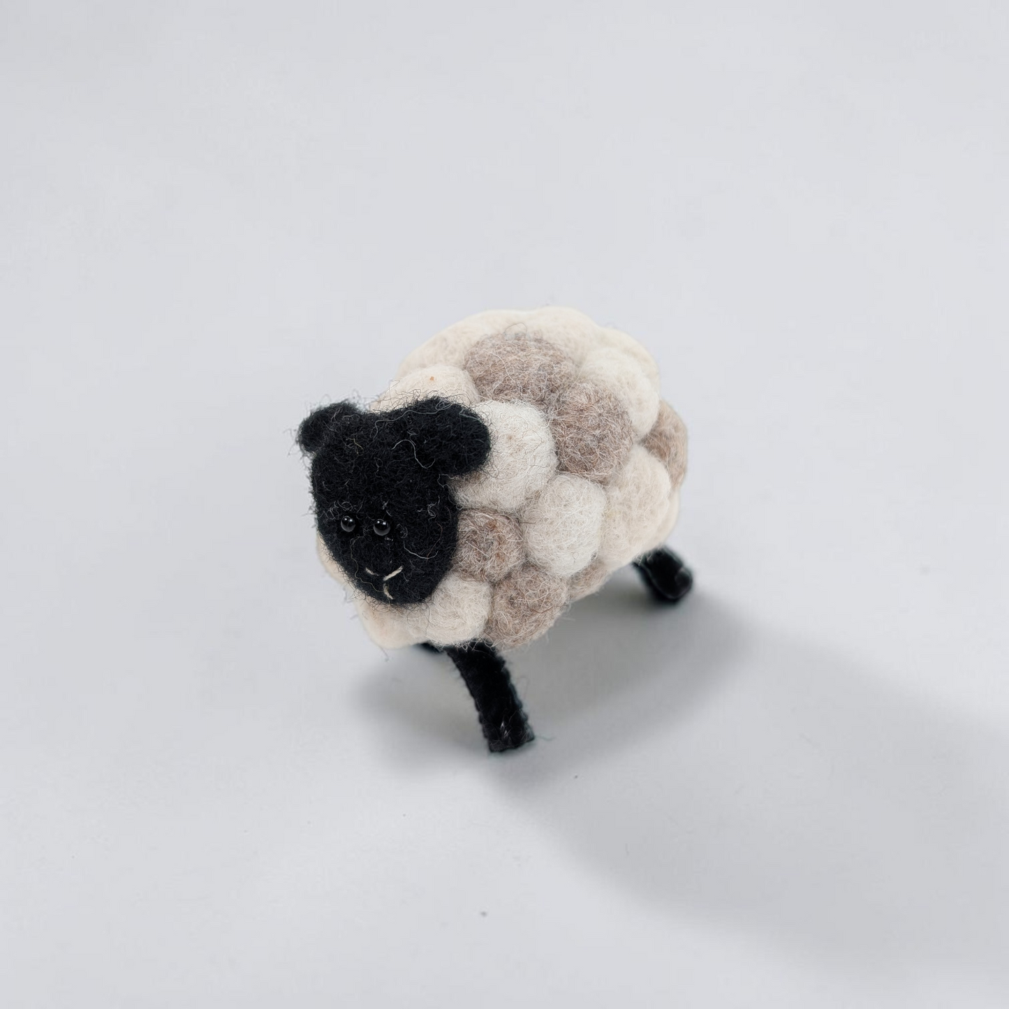 Needle Felted Bobble Sheep Ornament | Lin Dean