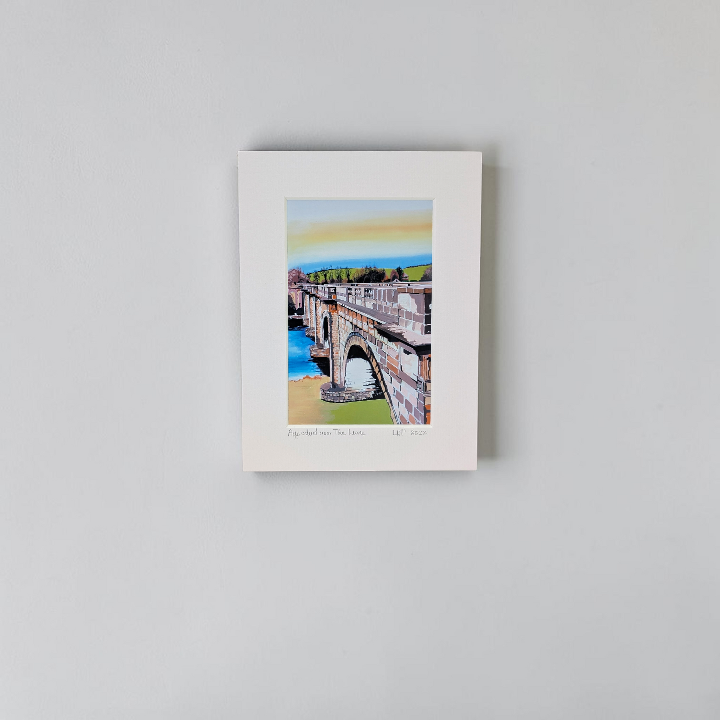 'Aqueduct over the River Lune' Mounted Fine Art Print | Linda Page