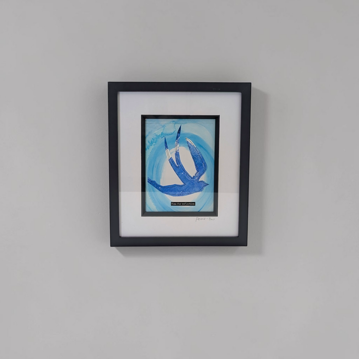 Framed 'Peace' Mixed Media Print | Seaside Canvas
