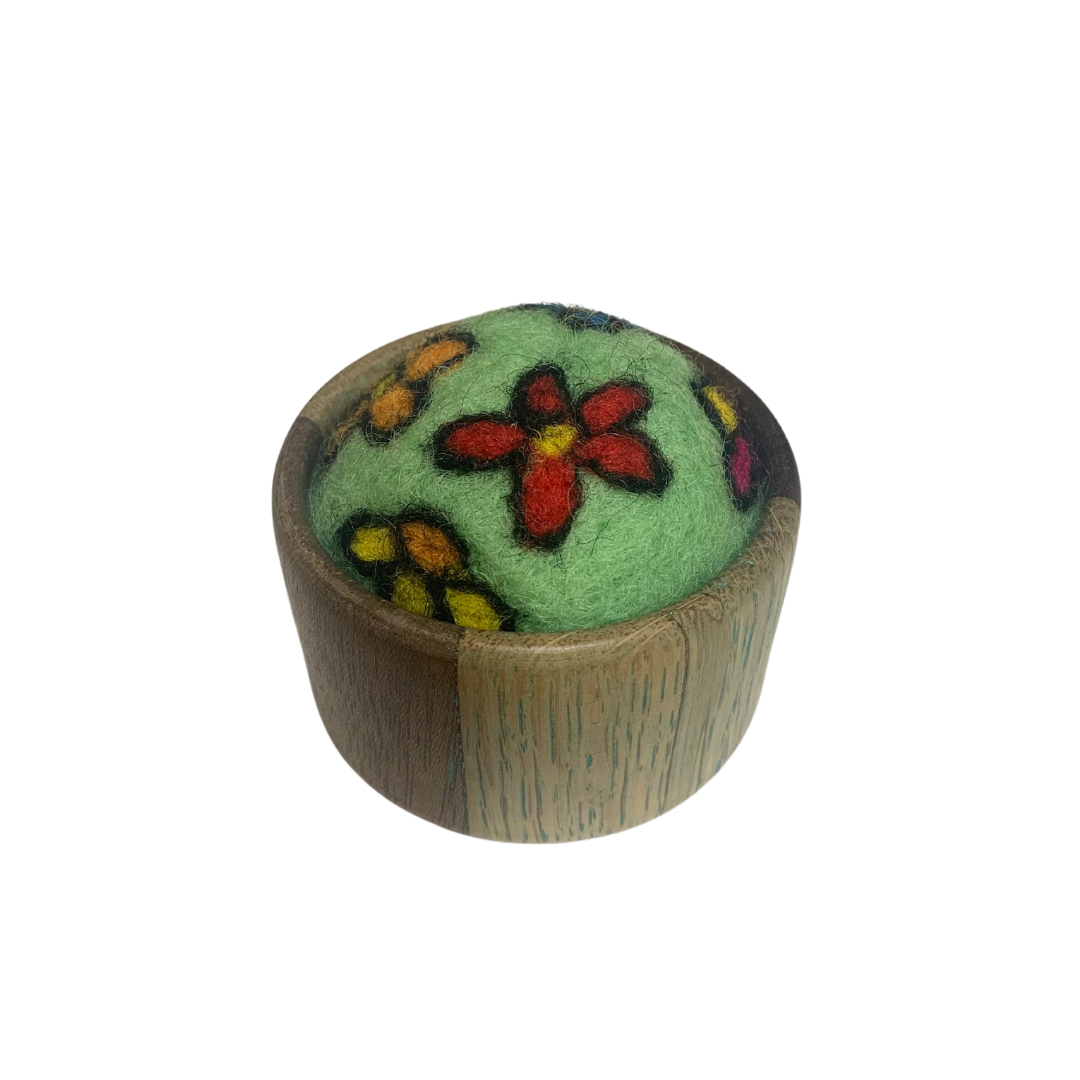Felted Ornaments - Funky Flower Pin-cushion