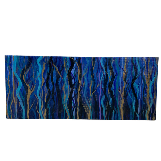 Abstract Painting Blue & Gold