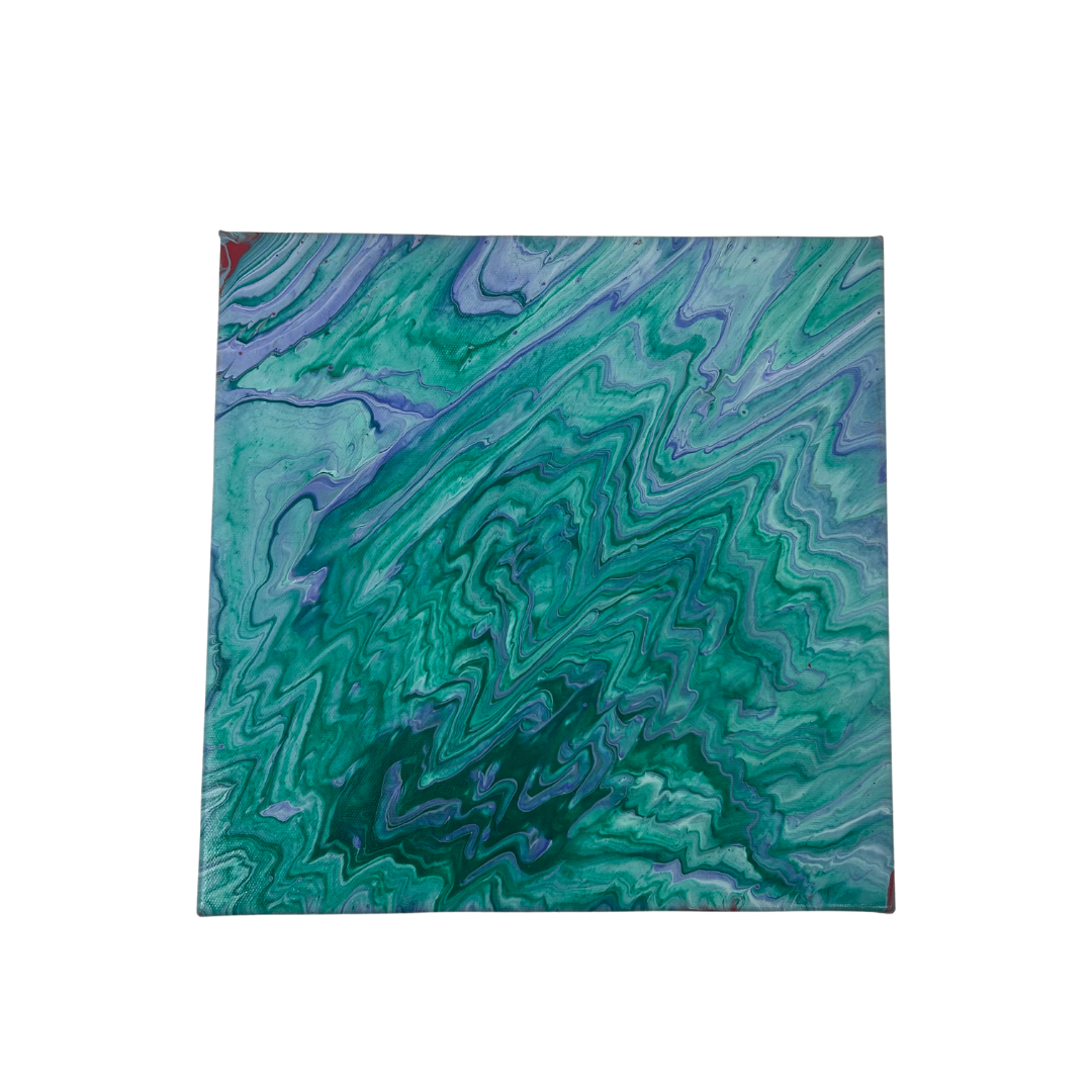 Square Abstract Painting Green