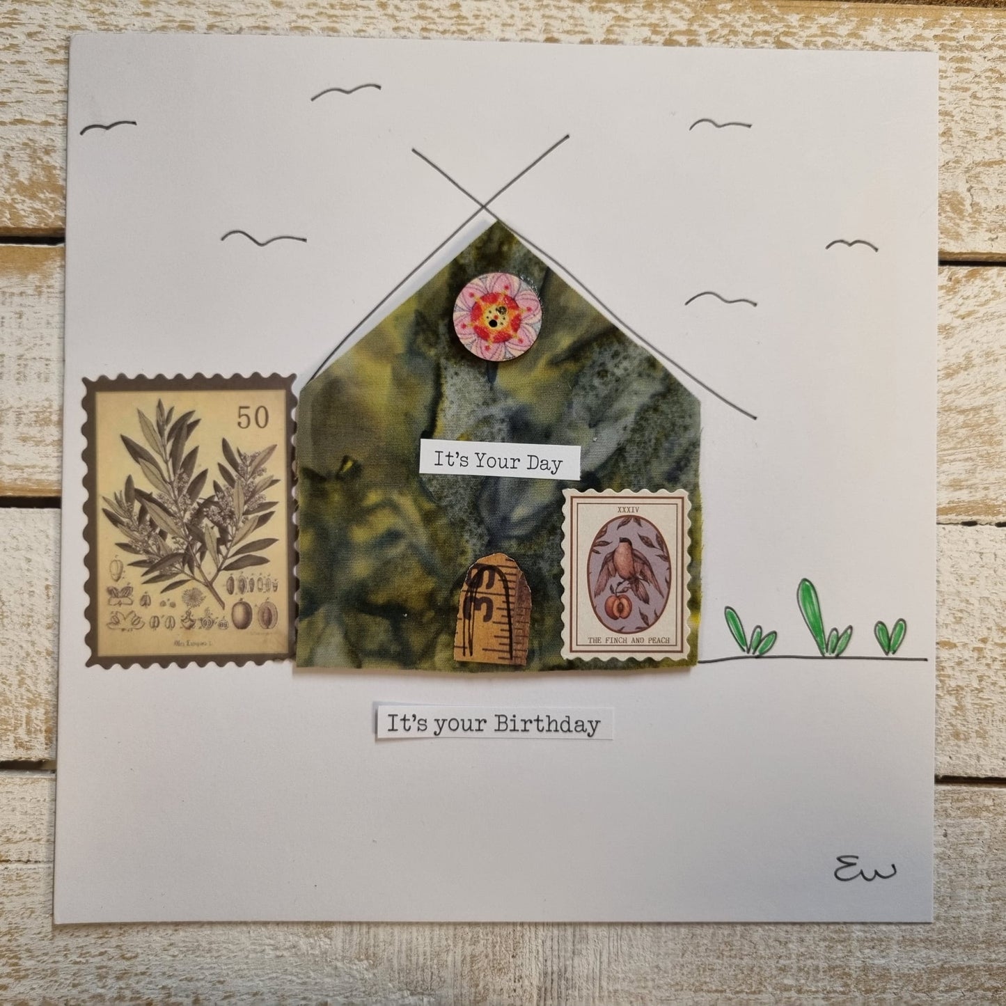 Seaside Canvas Greeting Cards 'It's Your Birthday'