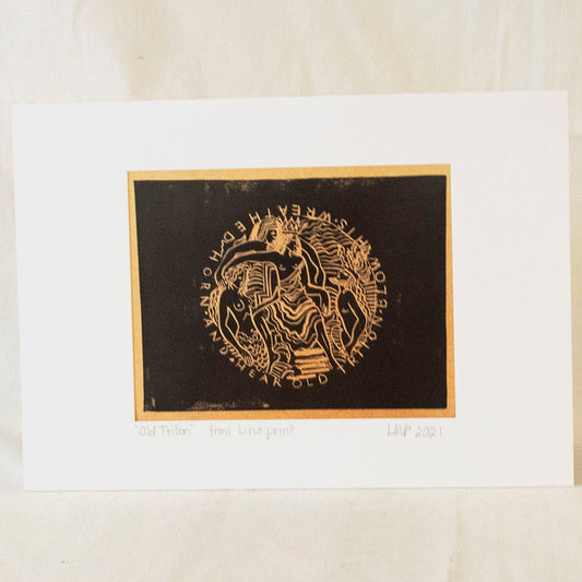 Greetings cards from lino prints