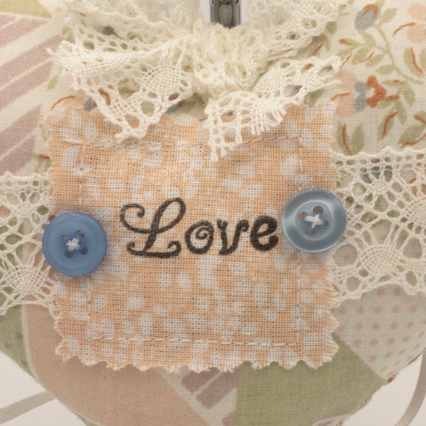 Rustic Love Textile art hanging decoration.