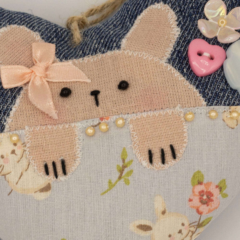 Denim heart - Hanging decoration