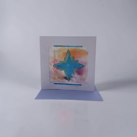 "Guiding Star" Original Mixed Media Greeting Card | Trish Spence