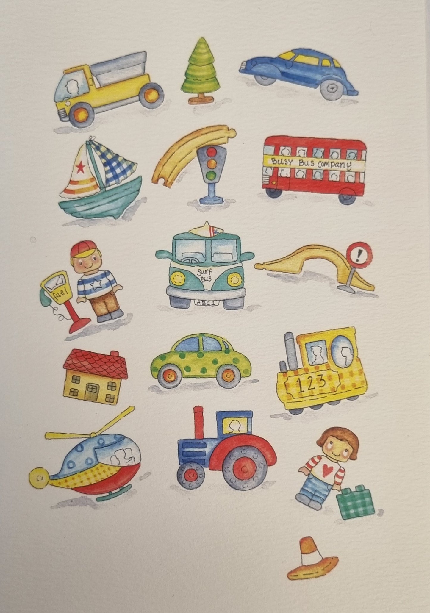 Monkey Boo Cards - Vehicles