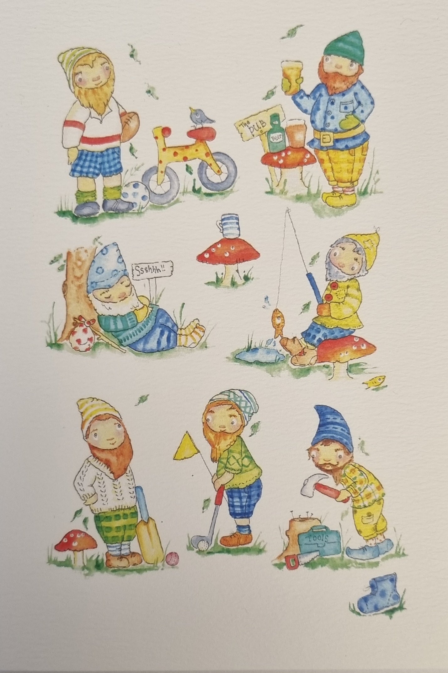 Monkey Boo Cards - Gnomes