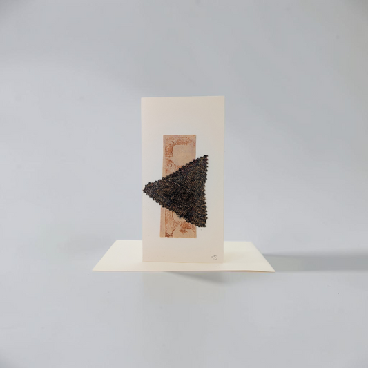 "Resting Wren" Original Mixed Media Greeting Card | Trish Spence