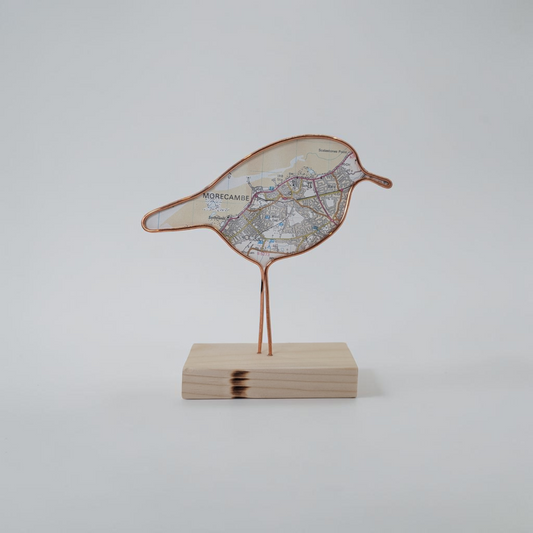 "Morecambe Wading Bird" Wire Bird Sculpture | Like a Bird Out of Wire