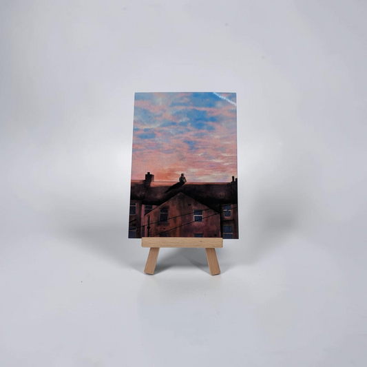 "Sunset Over Morecambe" Mini Print | Cry Baby Illustrations