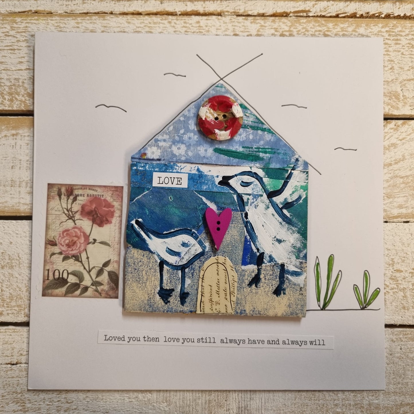 Seaside Canvas Greeting Cards 'Love you always'