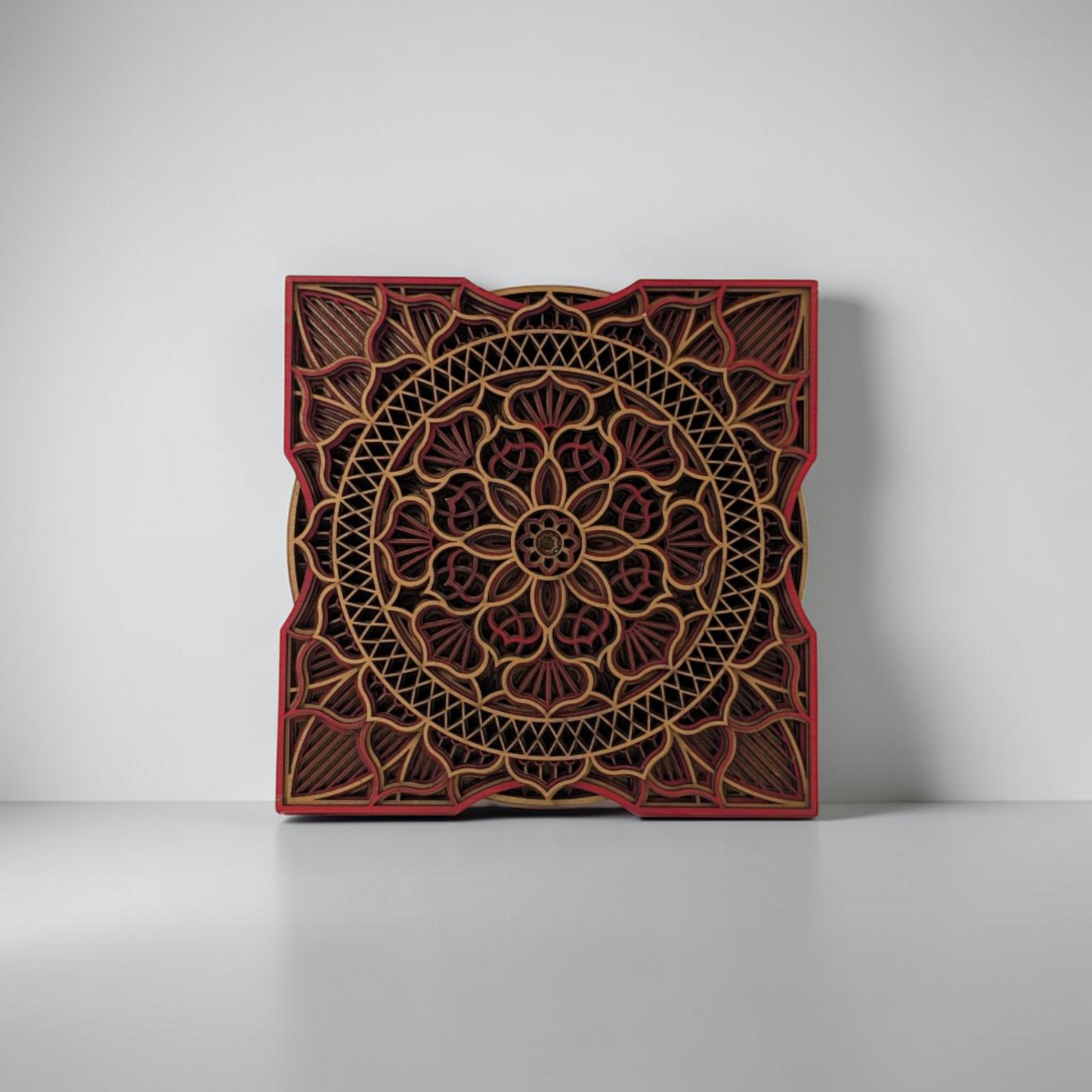 "Floral Mandala" Laser-Cut Wooden Wall Art | Martin Burning Shack