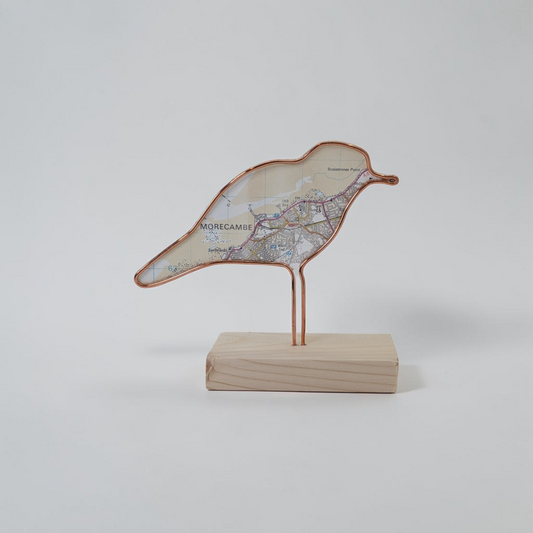 "Morecambe Shore Bird" Wire Bird Sculpture | Like a Bird Out of Wire