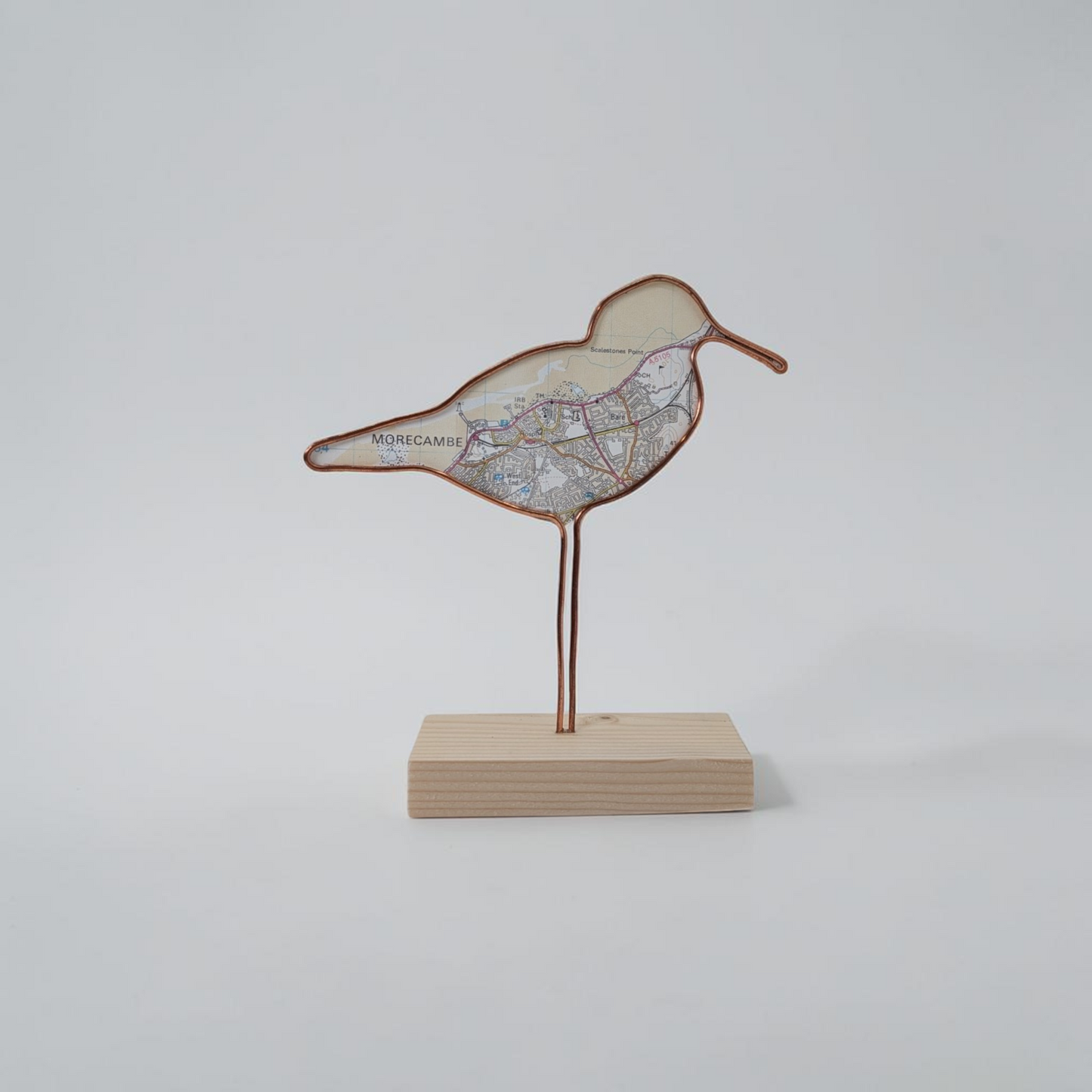 "Morecambe Shore Bird" Wire Bird Sculpture | Like a Bird Out of Wire