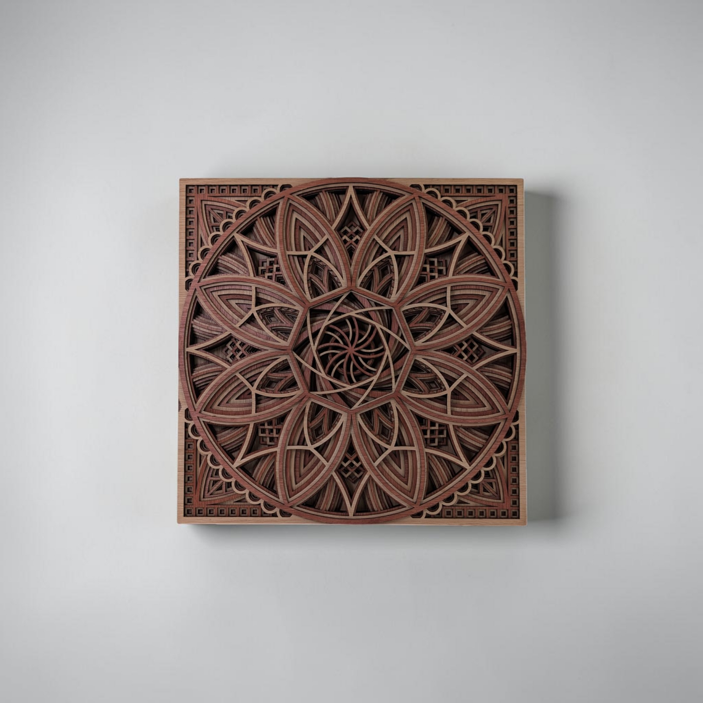 "Geometric Bloom" Laser-Cut Wooden Wall Art | Martin Burning Shack