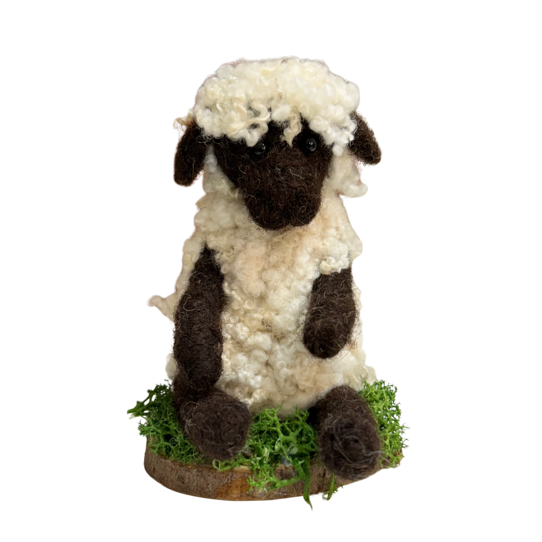 Felted Ornament - Sitting Sheep
