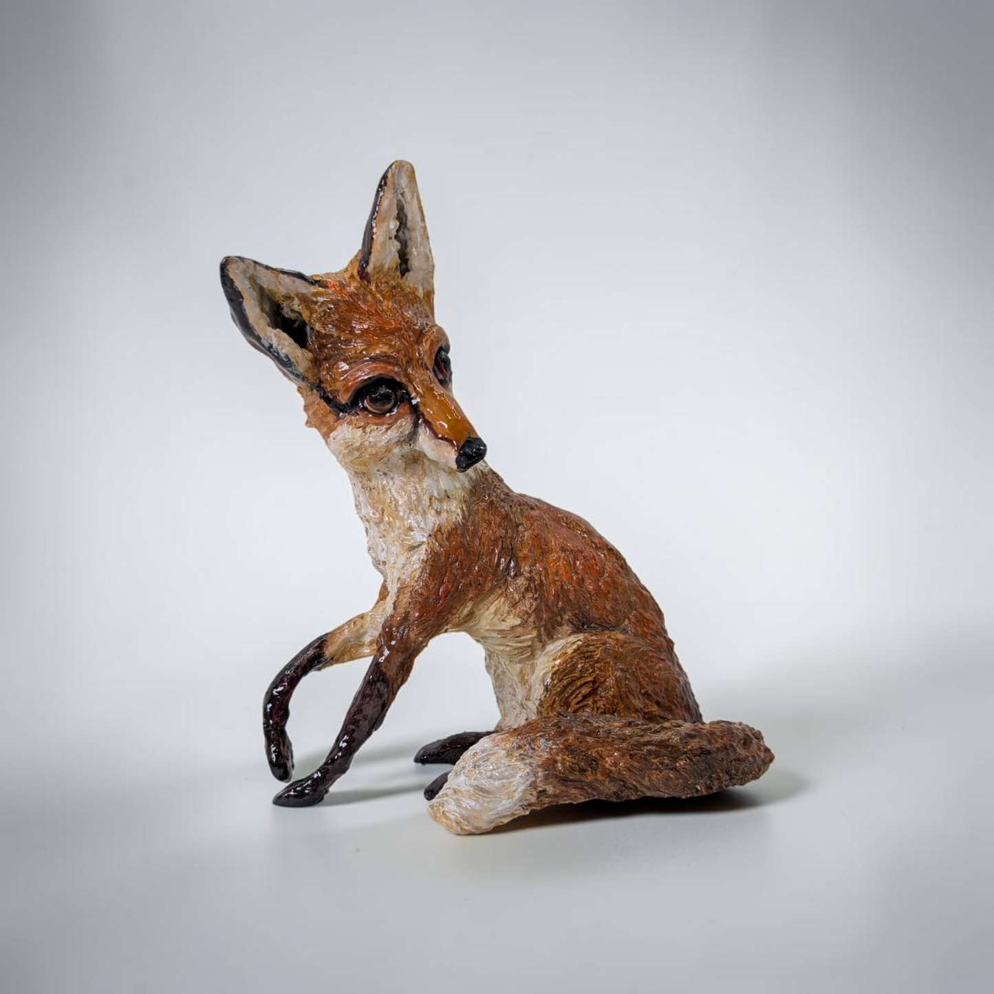 "Curious Fox" Original Clay Sculpture | Karen Pinkney