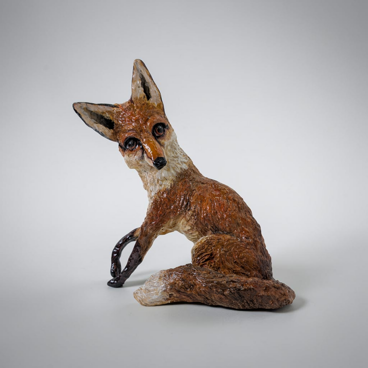 "Curious Fox" Original Clay Sculpture | Karen Pinkney