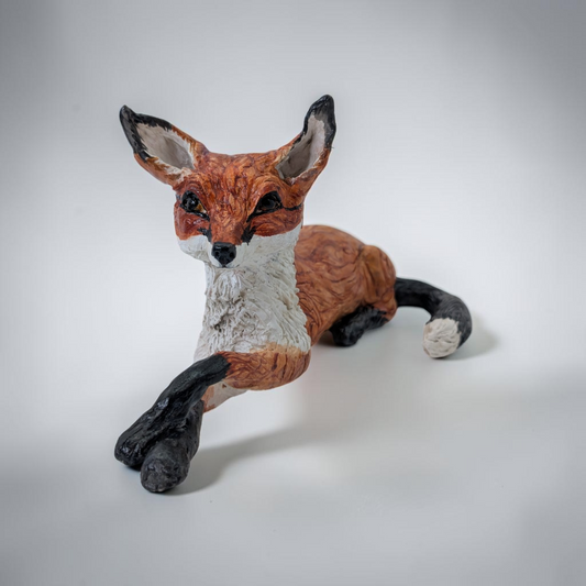 "Resting Fox" Original Clay Sculpture | Karen Pinkney