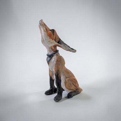 "Calling Fox" Original Clay Sculpture | Karen Pinkney