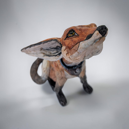 "Calling Fox" Original Clay Sculpture | Karen Pinkney
