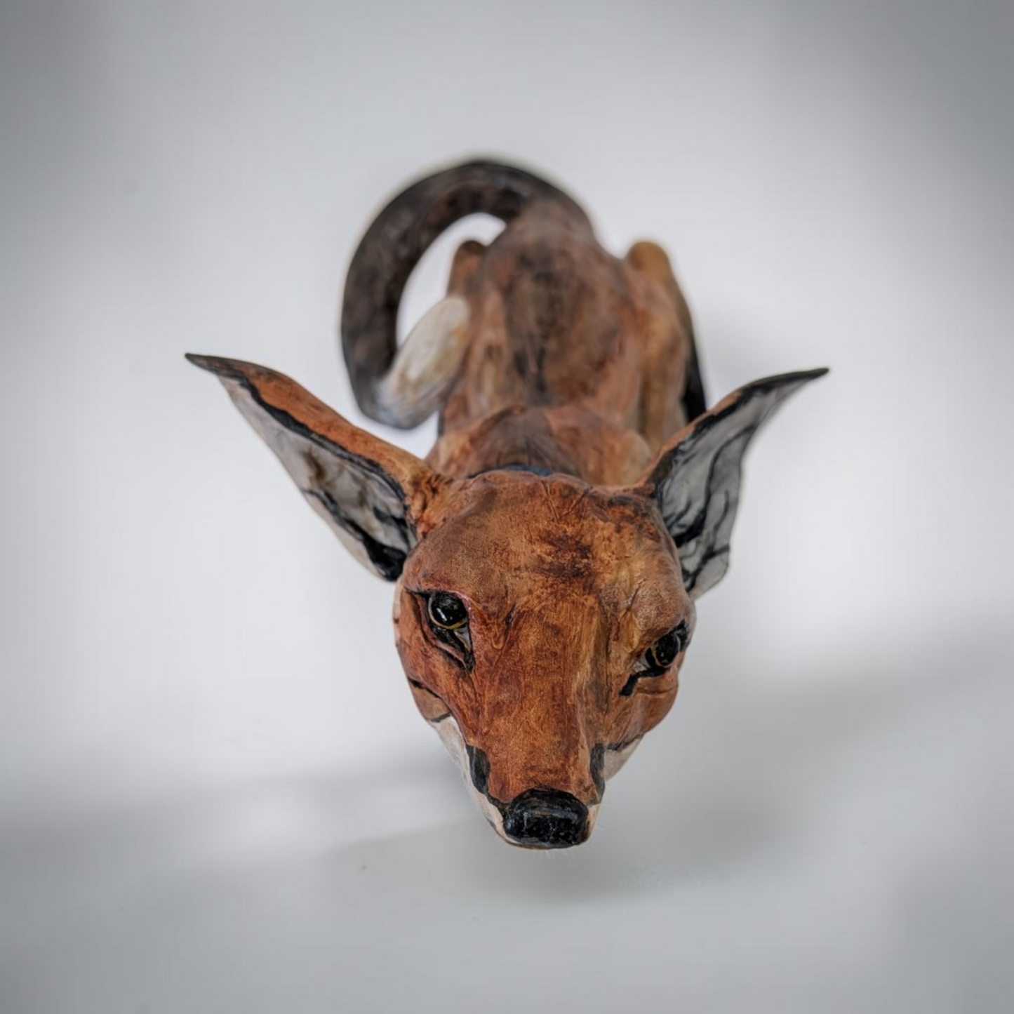 "Calling Fox" Original Clay Sculpture | Karen Pinkney
