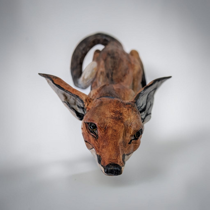 "Calling Fox" Original Clay Sculpture | Karen Pinkney