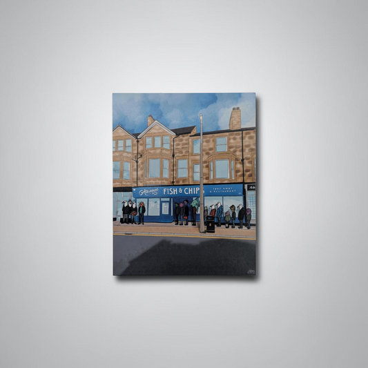 "Friday's Chippy Tea" Art Print | Cry Baby Illustrations