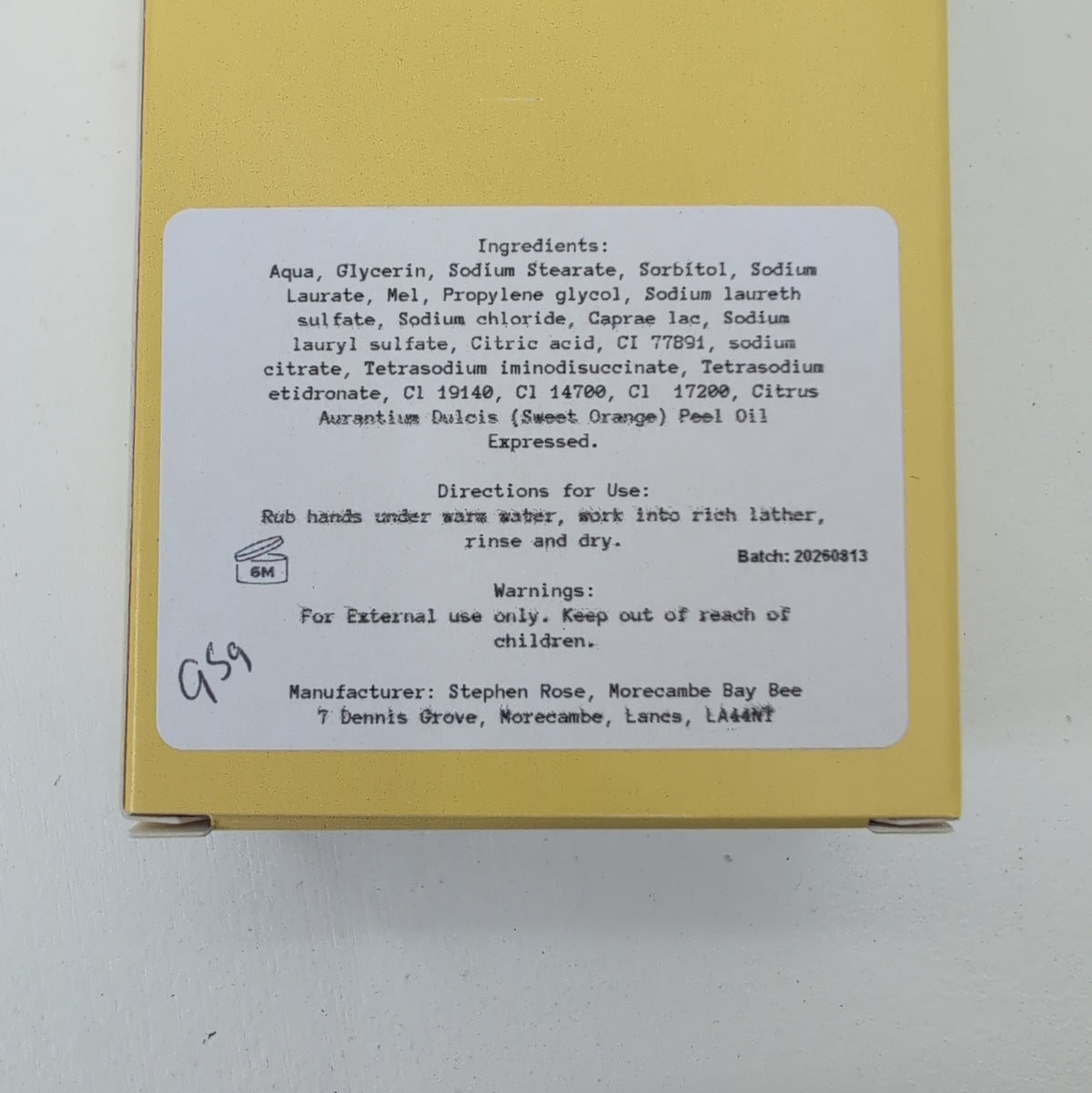Natural Soap Bar | Morecambe Bay Bee