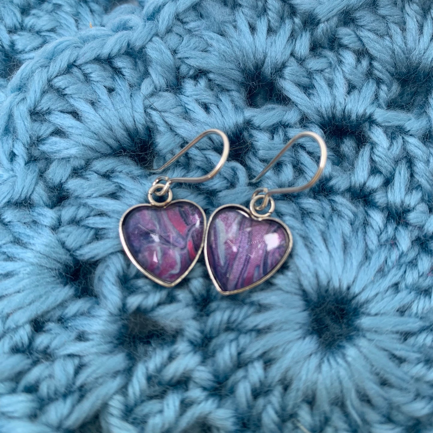 Abstract Heart Earrings