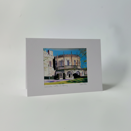 "Lancaster Castle in Spring" Greeting Card | Linda Page