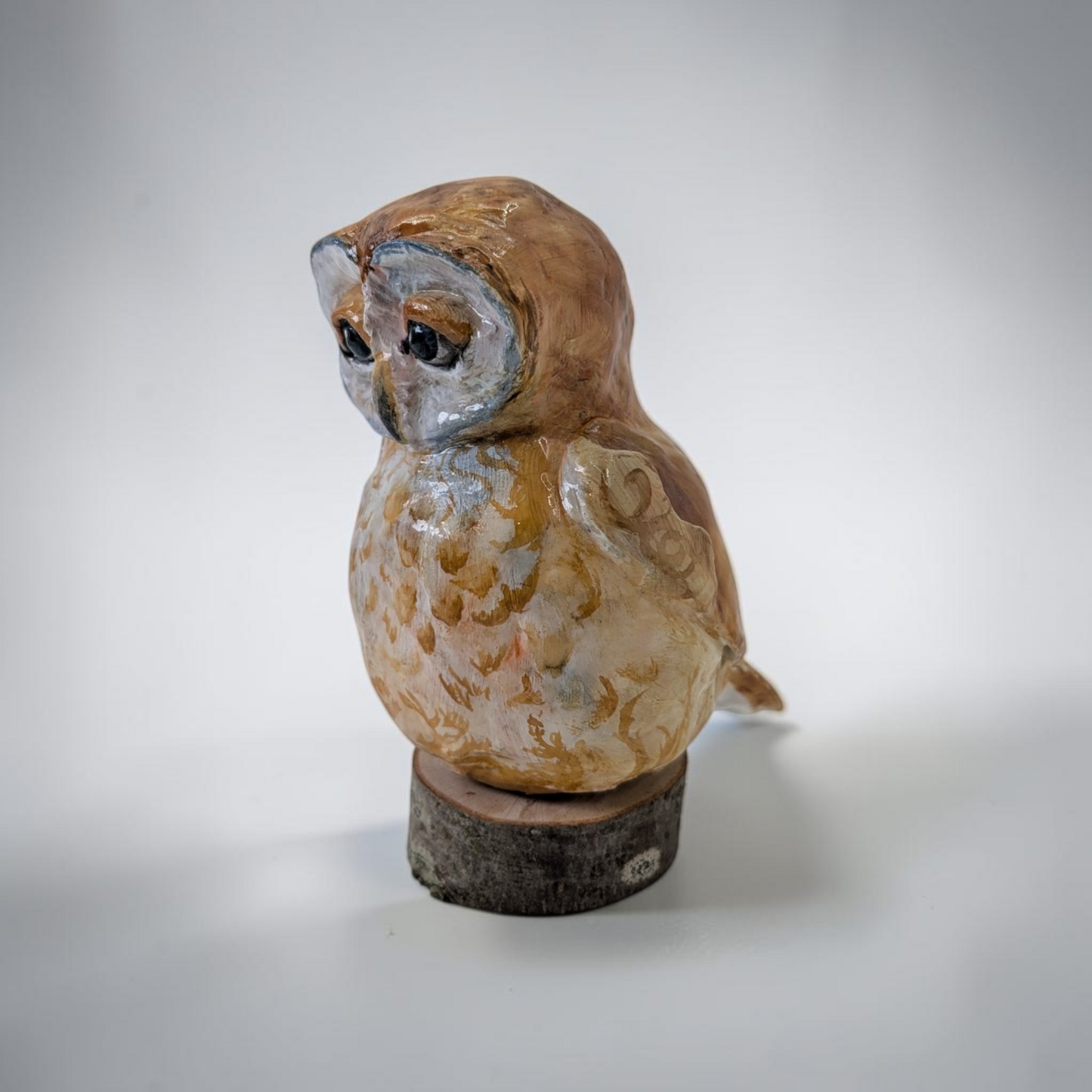 "Barn Owl" Original Clay Sculpture | Karen Pinkney