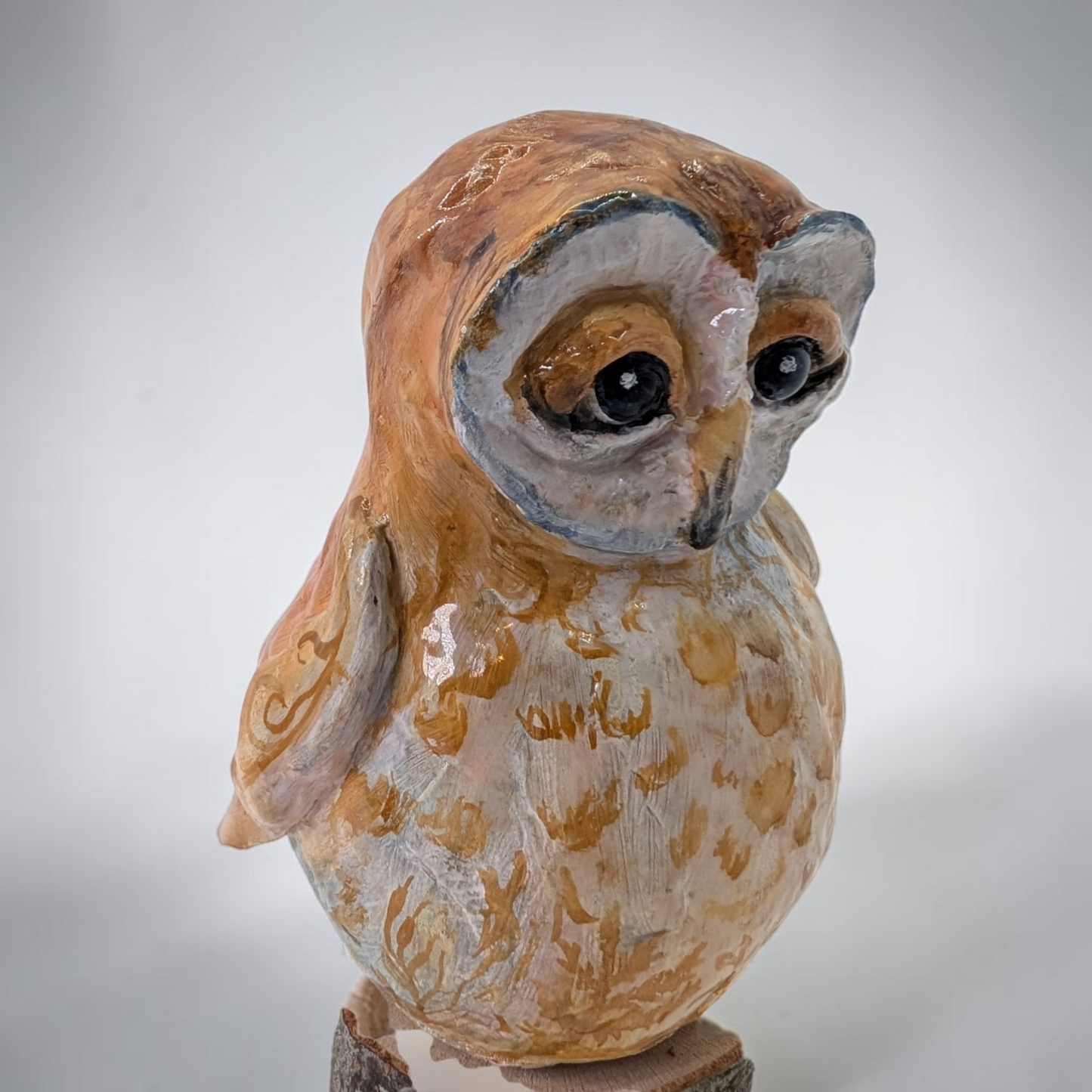 "Barn Owl" Original Clay Sculpture | Karen Pinkney