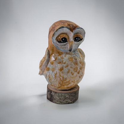 "Barn Owl" Original Clay Sculpture | Karen Pinkney