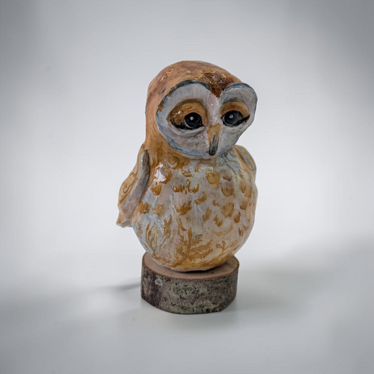 "Barn Owl" Original Clay Sculpture | Karen Pinkney