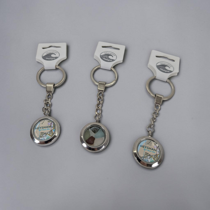 Heysham Map & Sea Glass Keyring | Shoreline Designs
