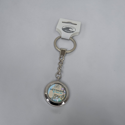 Heysham Map & Sea Glass Keyring | Shoreline Designs